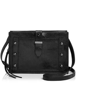 Botkier Black Leather Crossbody Bag with Tassel